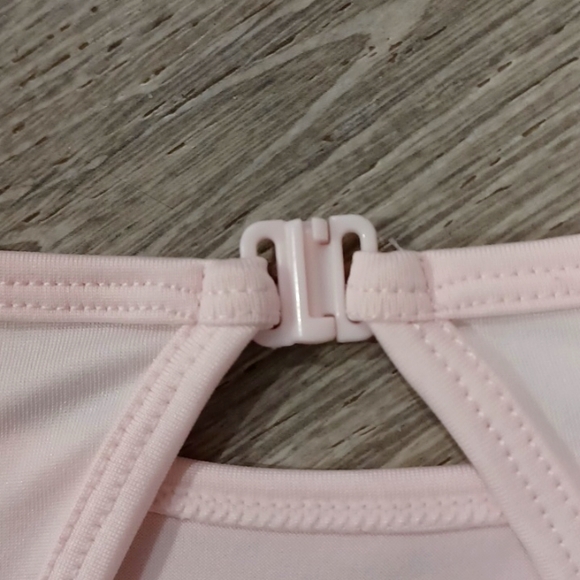 Nwt new Justice pink logo ballet gymnastics leotard with scrunchie 5-6 - Picture 11 of 16